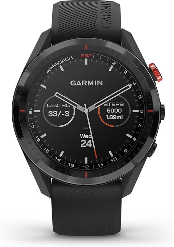 Garmin Approach S62 Premium Golf GPS Watch with Virtual Caddie Feature