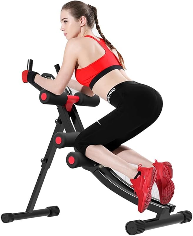 Fitlaya Foldable Ab Cruncher & Core Trainer for Home Gym – Adjustable 