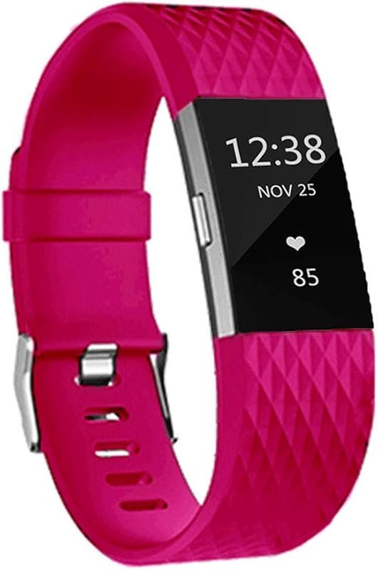 Replacement Bands for Fitbit Charge 2, Adjustable Silicone Strap for M