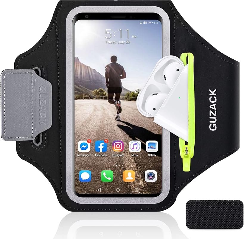 GUZACK Running Armband with Card Slot & Key Pockets for iPhone 17/16/1