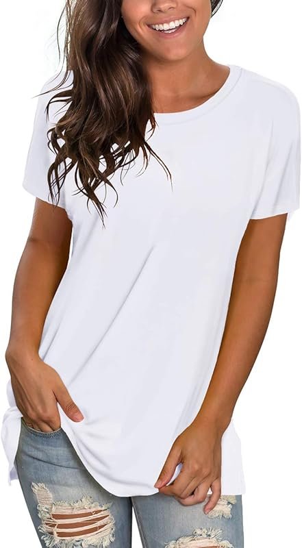 Saloogoe Women's Loose Fit Yoga T-Shirt, Breathable Short Sleeve Summe