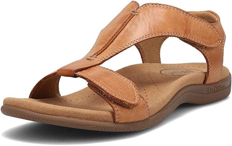 Taos The Show Premium Leather Sandal with Cooling Gel Padding, Arch Su