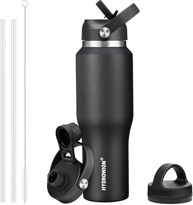 HYDROWION 32oz Double Wall Vacuum Insulated Water Bottle, Cold 48H/ Ho