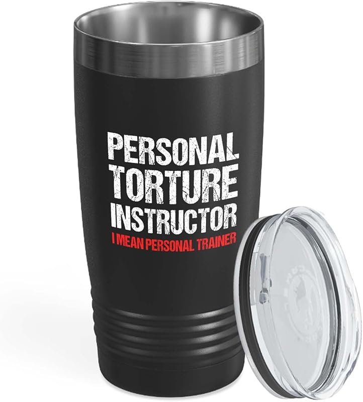 Personal Trainer Viking Black Tumbler 20oz - Stylish Gift for Fitness 