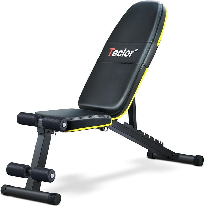 Teclor Adjustable Weight Bench, 10 Positions, 700LBS Max, Foldable Ste