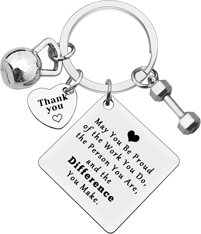 Xiahuyu Fitness Trainer Keychain Jewelry - Thank You Gift for Coaches 