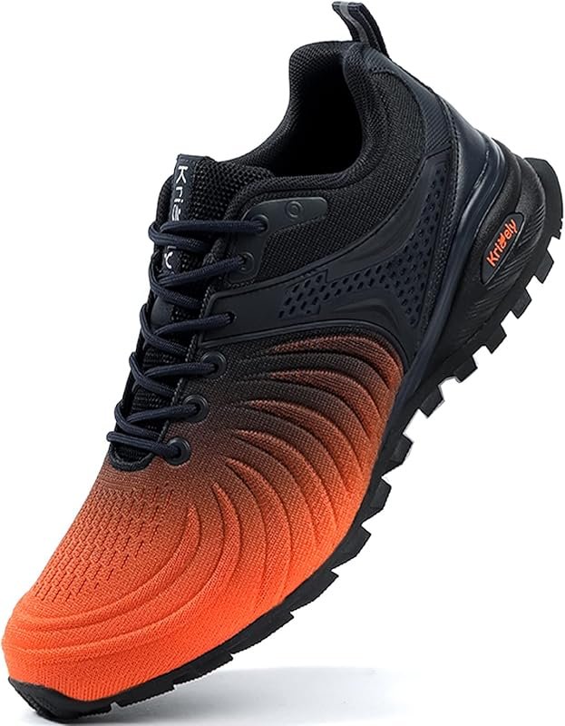 Kricely Men's Lightweight Breathable Walking & Trail Running Sneakers