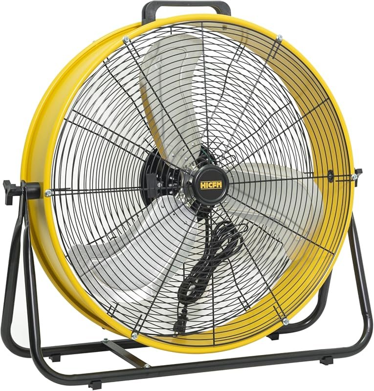 HiCFM 8200 CFM Drum Fan with 1/3 HP Motor, 3 Speeds & 9ft Cord for Pow