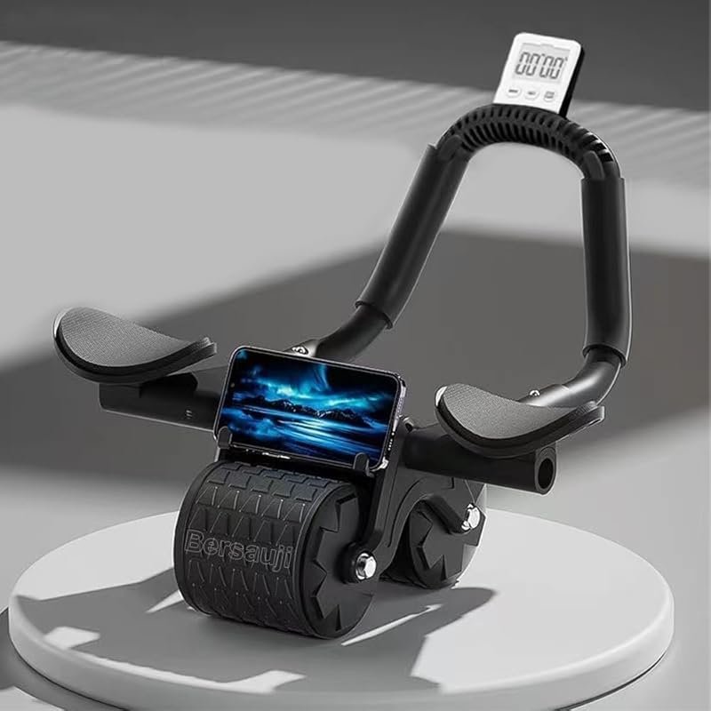 2026 Upgraded Ab Roller Wheel with Knee Mat & Timer, Automatic Rebound