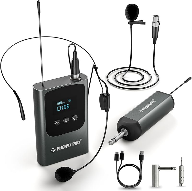 Phenyx Pro Single Digital Wireless Microphone, 15 Channels in 900MHz U