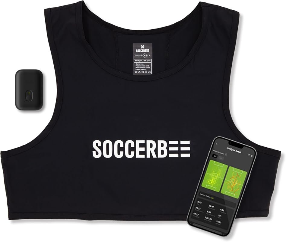 SOCCERBEE-BEE PRO 2 GPS Tracker Vest with 30-Day Trial for Soccer & Ou
