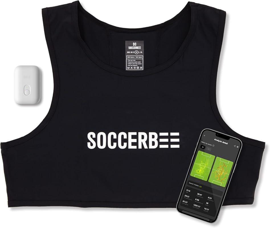 SOCCERBEE-BEE-BEE LITE 2 GPS Tracker Vest with 30-Day Trial for Soccer Tra