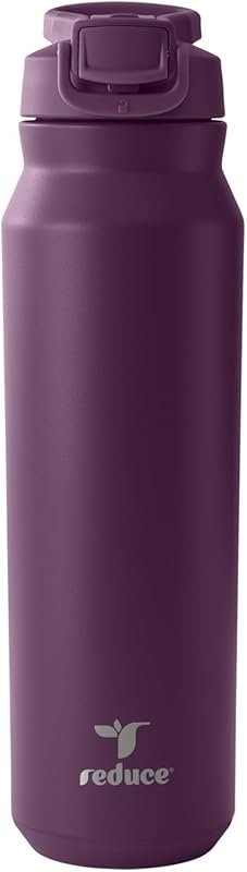 REDUCE Hydrate Pro 32 oz Insulated Water Bottle with Flip Top Lid, Keeps Cold 48H, Dishwasher Safe, BPA-Free