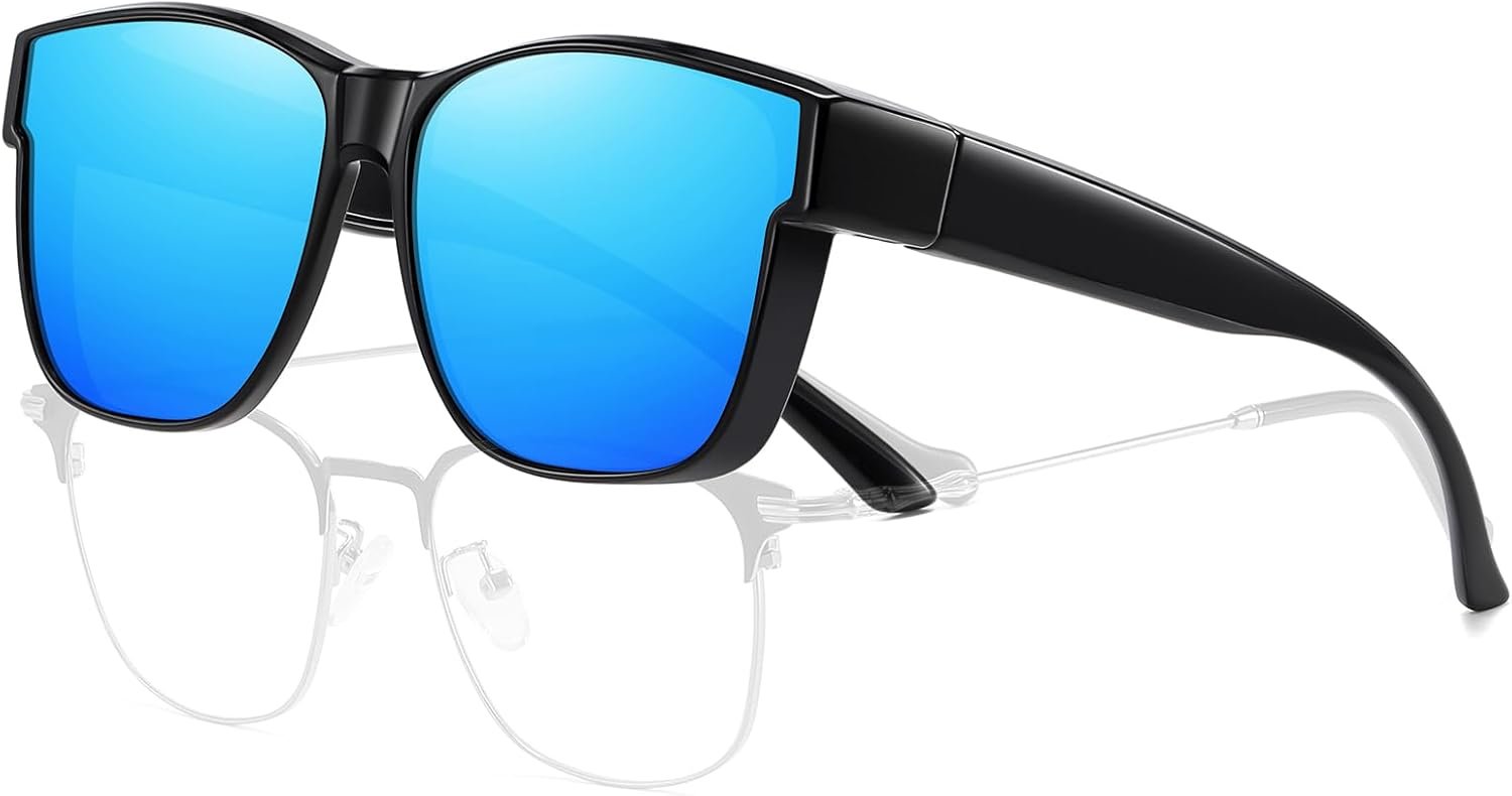 HAOLOTA Oversized Polarized Square Sunglasses with UV400 Protection fo