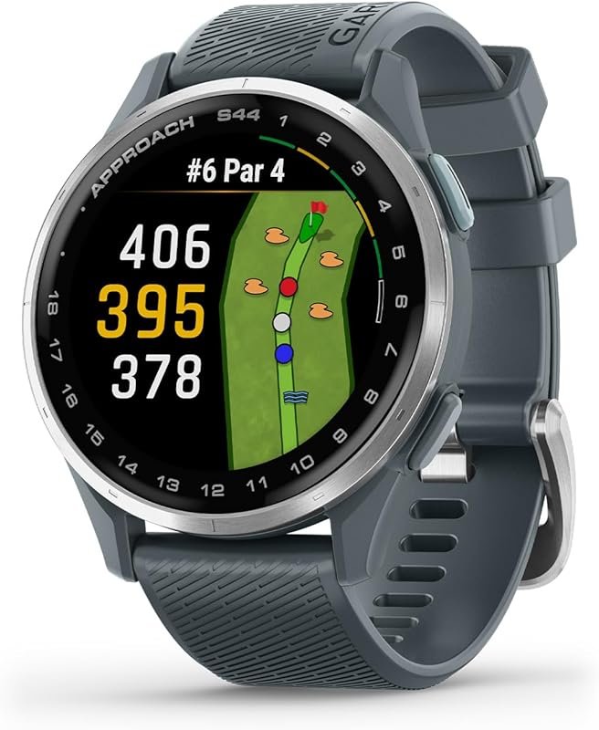Garmin Approach S44 Essential Golf GPS Watch, AMOLED Display, Silver A