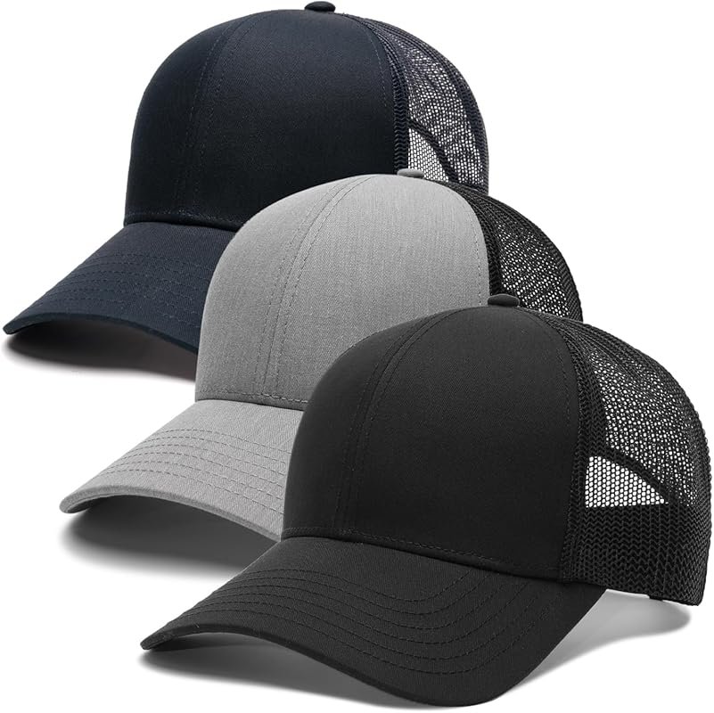 Mens Structured Mesh Baseball Cap Adjustable Snapback Hat