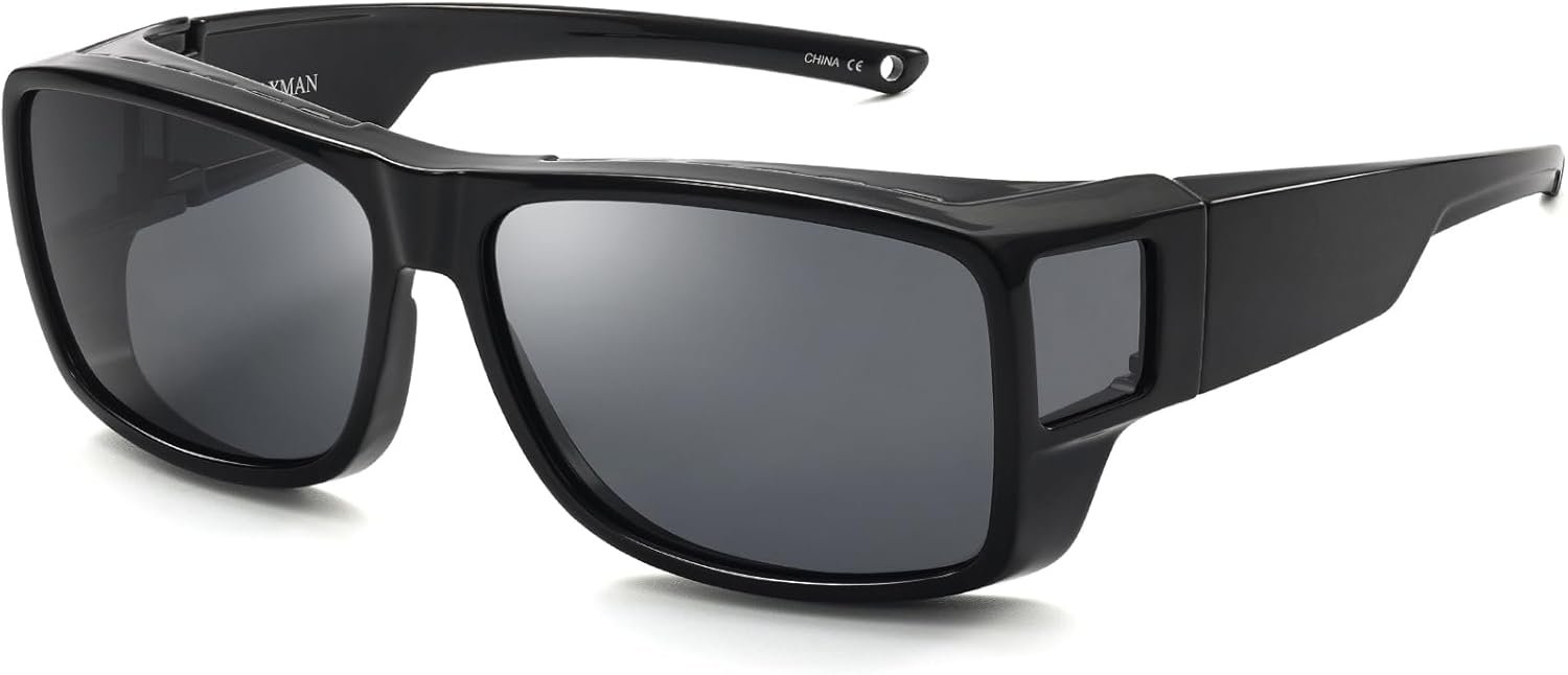 CAXMAN Polarized Fit-Over Sunglasses with Side Shields for Full UV Pro
