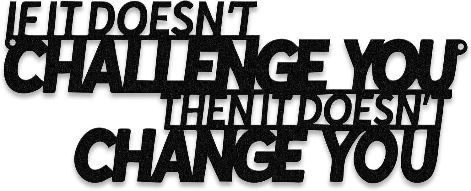 Xedatric Metal Wall Art Motivational Quote for Home Gym, Office, or Fi
