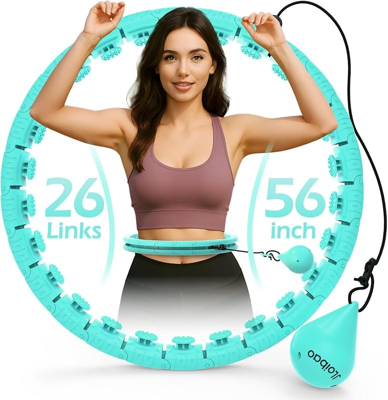 Infinity Fitness Hoop with 26/32 Links, Adjustable 56-66 Inch Size for