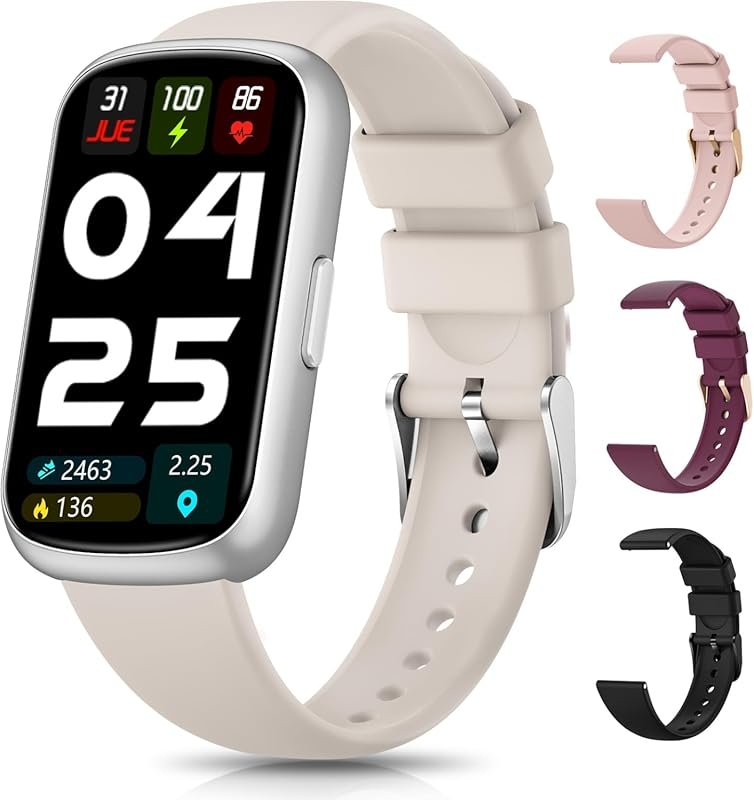 Women & Men Smart Watch with Heart Rate, Blood Oxygen, Sleep Tracking,