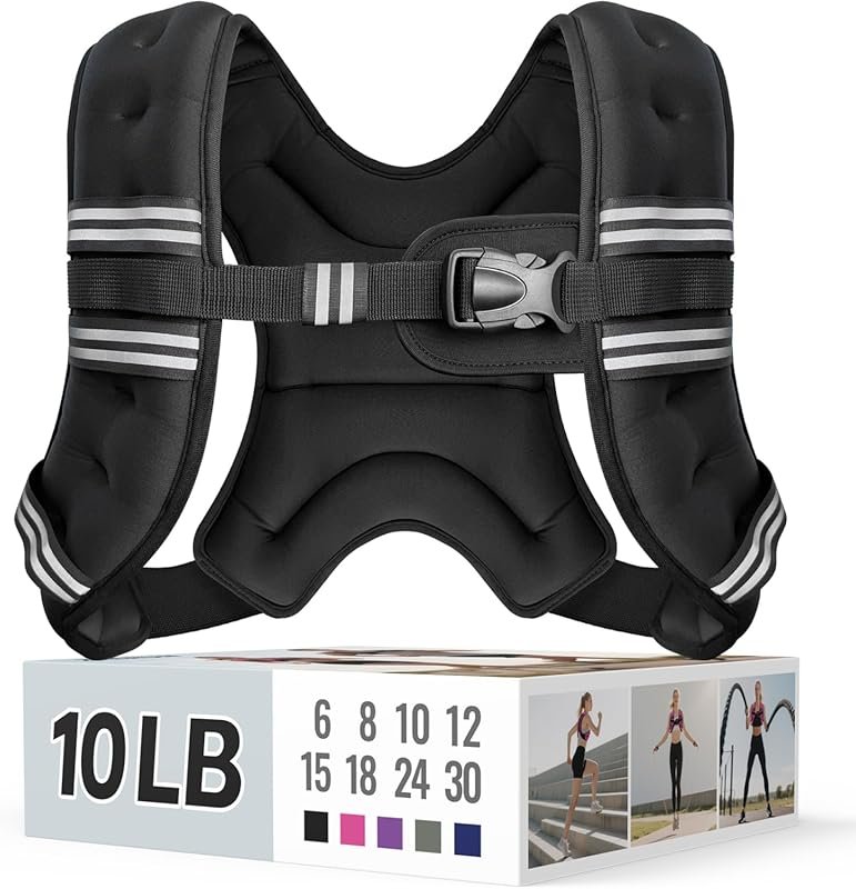 Zeerun Weighted Vest with Reflective Stripe, Adjustable Buckle, Comfor