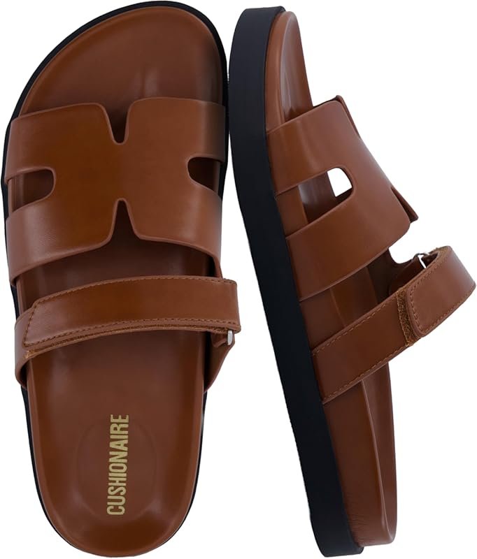 CUSHIONAIRE Estate Women's Sandals with Cut-Out Design, Memory Foam &