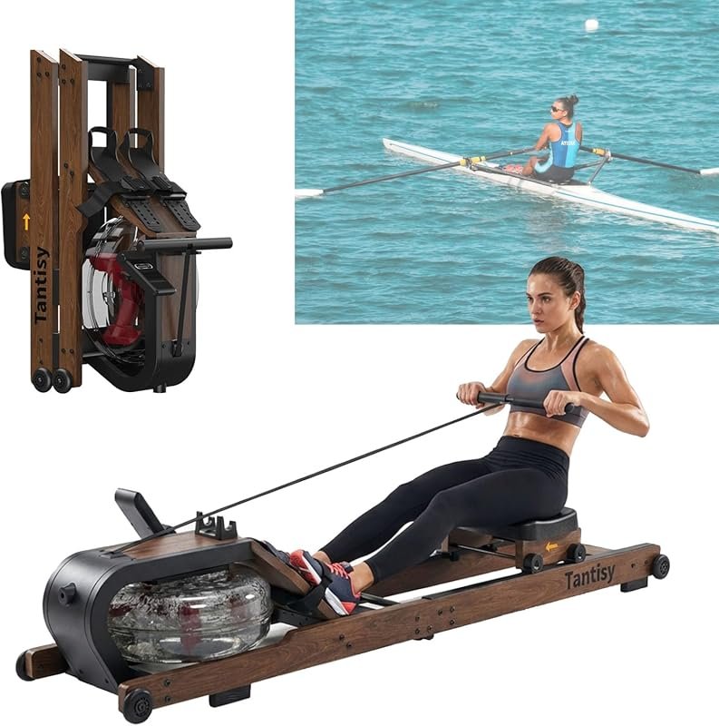 Foldable Magnetic Rowing Machine for Home with 330LBS Capacity, App Li