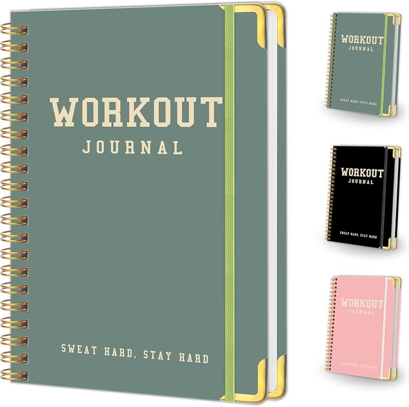 Kamoy Fitness Workout Planner A5 for Men & Women to Track Gym & Home W