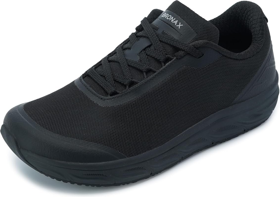 BRONAX Women's Wide Walking Shoes - All-Day No-Squeeze Comfort Low Dro