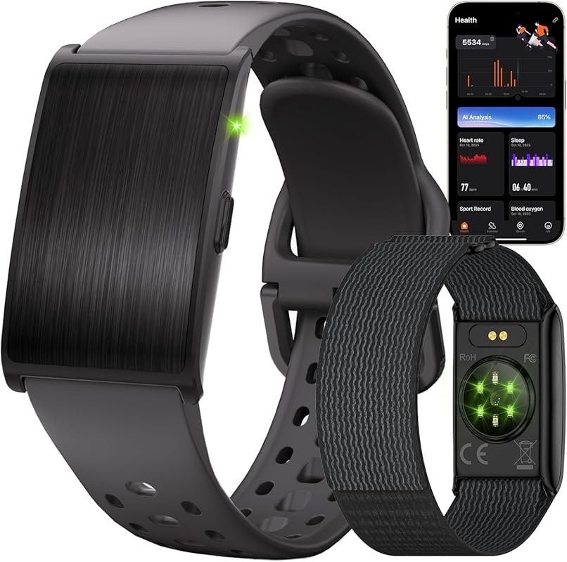 Smart Bracelet for Men Women: 60-Day Battery, 24/7 Heart Rate, SpO2, S