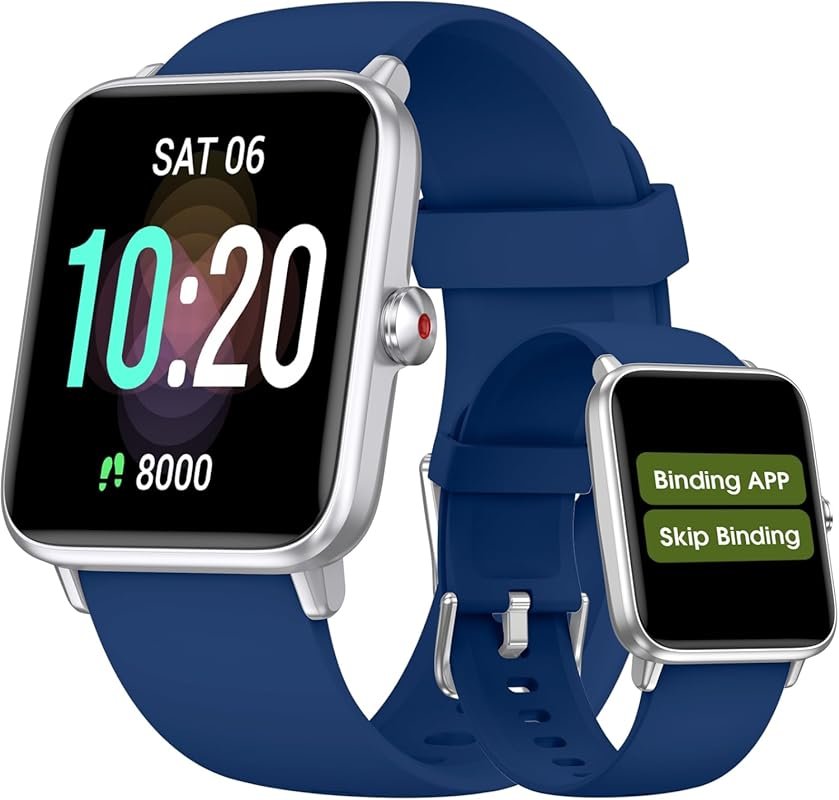 No-App Pedometer Watch with Heart Rate & Sleep Monitor, Waterproof Act