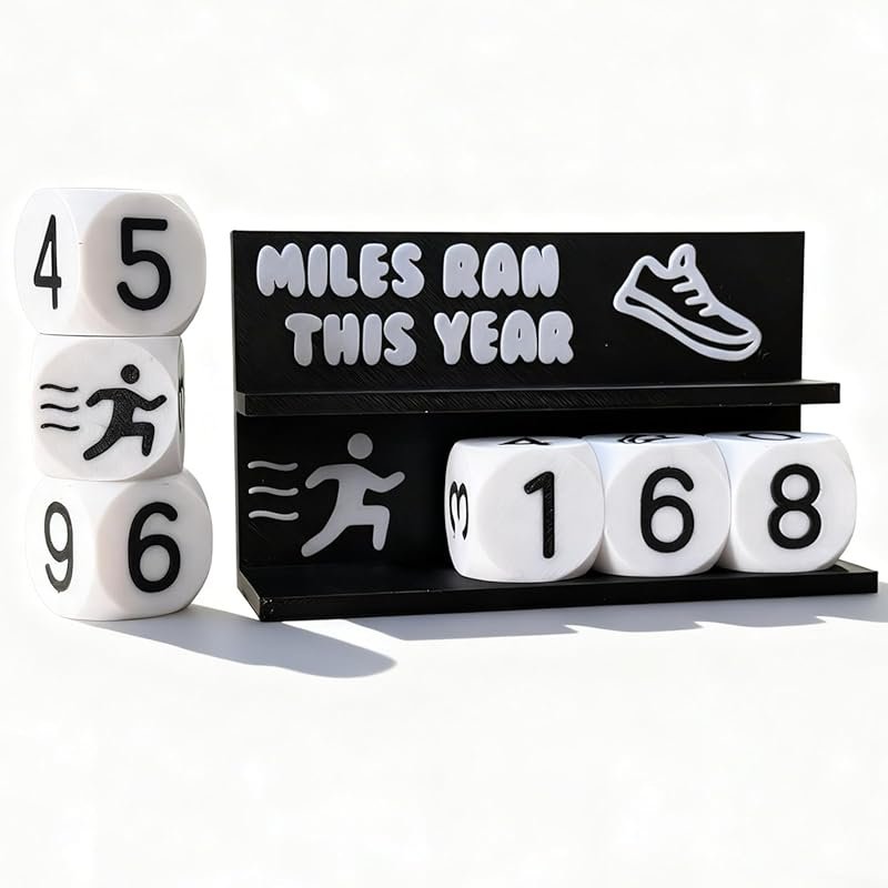 Desk Running Mileage Tracker Pedometer Goal Setter for Runners Fitness