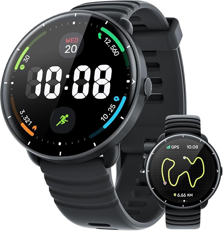 Parsonver 5ATM Waterproof Smart Watch for Swimming, AI Swim Analysis, 