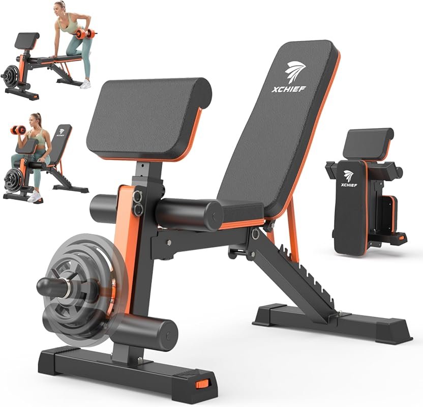 Heavy Duty 1000LBS Adjustable Weight Bench - Flat/Incline/Decline with