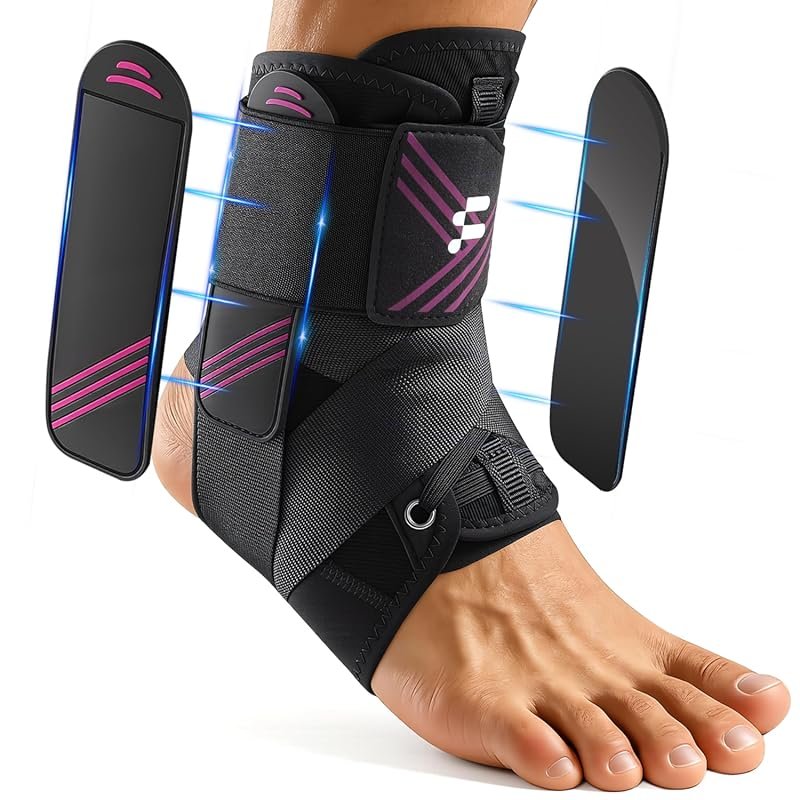 Ultra-Thin 1.5mm Breathable Ankle Brace for Women & Men, Adjustable Fi