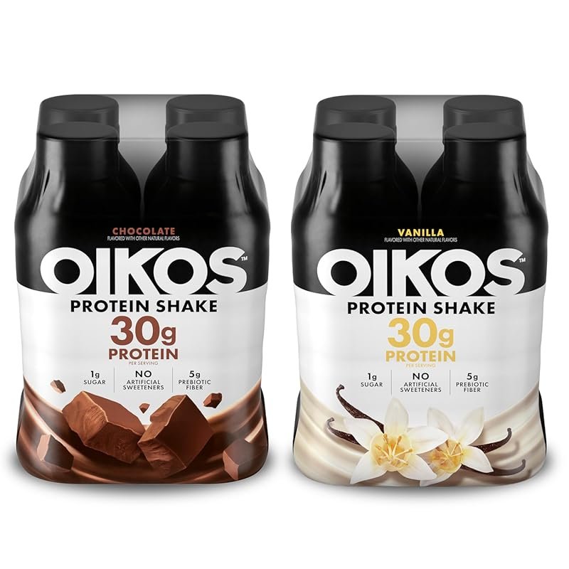 Oikos Protein Shake Exclusive Variety Pack, 30g High Protein Shelf Sta