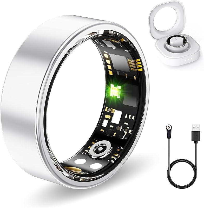 Smart Ring for Men & Women with Heart Rate, Blood Oxygen, Sleep & Stre