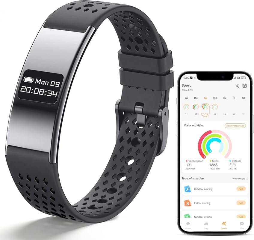 All-Day HRV Stress Monitor Smart Bracelet, Sleep & Step Tracker for Me
