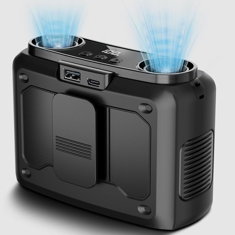 XZK Portable Waist Fan with 20000mAh Battery, Dual-Motor & 18000RPM, H