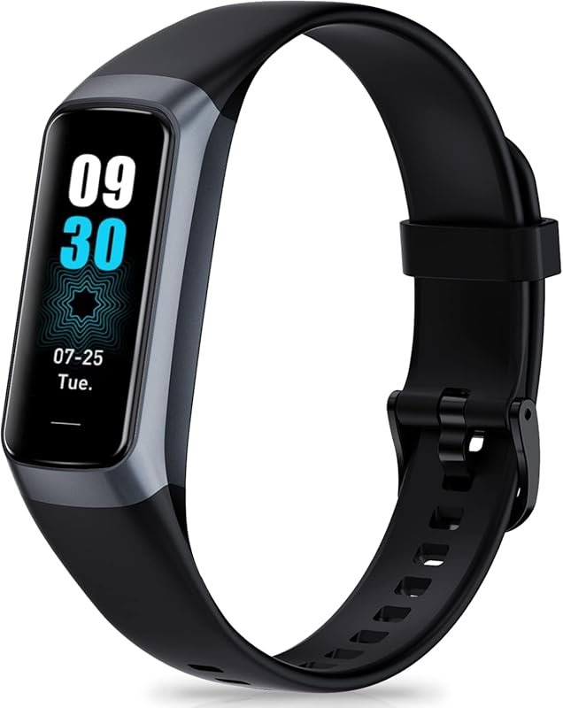 Fitness Tracker with Heart Rate, Step/Calorie Counter, Stopwatch & Sle