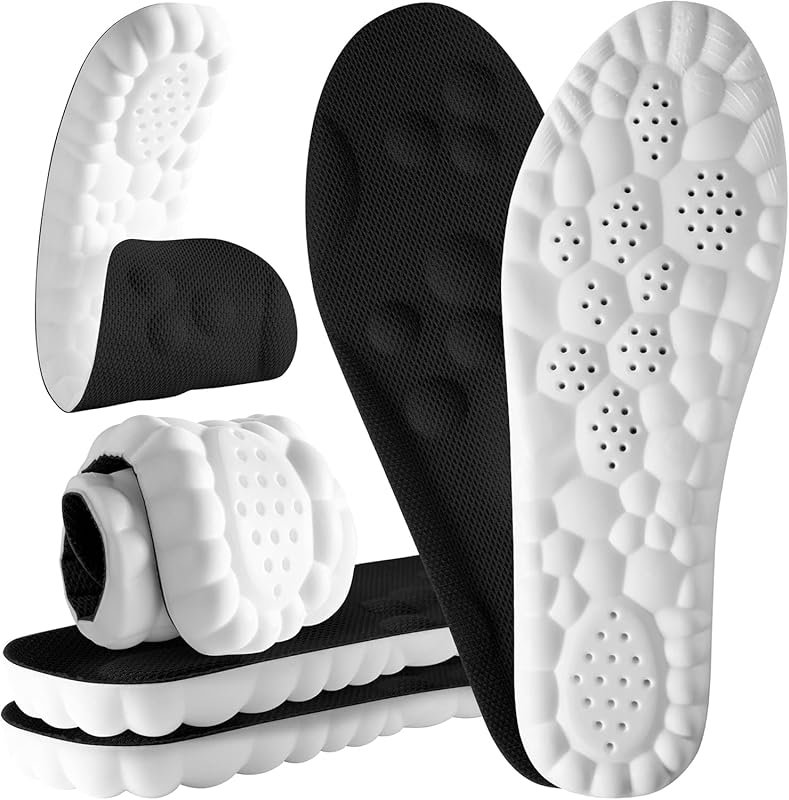 Shock-Absorbing Memory Foam Insoles for Men & Women – Relieves Foot Pa
