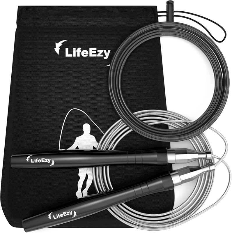 High Speed Weighted Jump Rope with Tangle-Free Self-Locking Design for