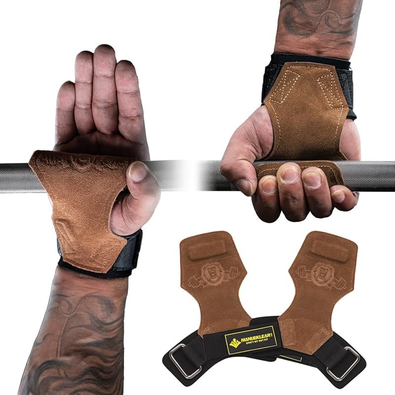 MANUEKLEAR Leather Lifting Straps