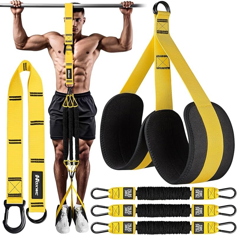HOXWC Adjustable Pull Up Assistance Bands Set, Heavy Duty Fabric Resis