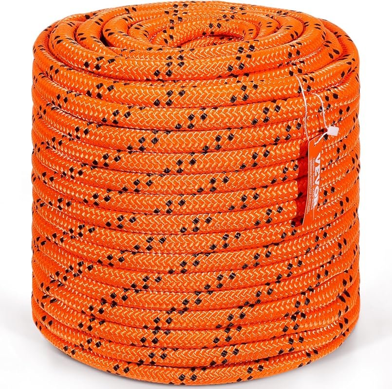 VEVOR 3/4 Inch x 220Ft Double Braided Polyester Rope, 20,000lb Strengt