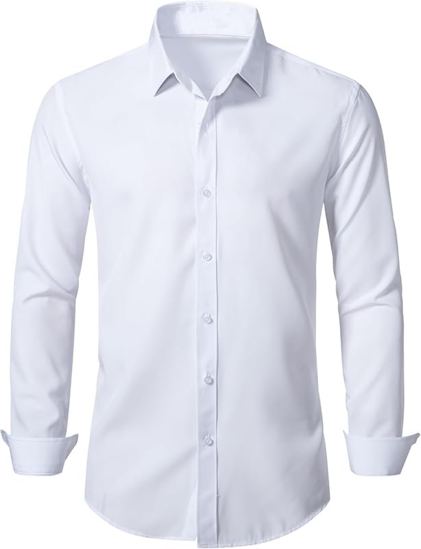 BEILU Slim Fit Stretch Dress Shirt