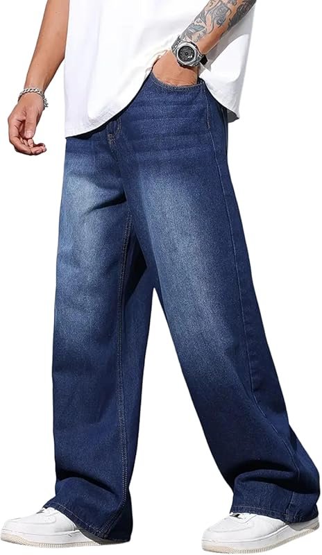 Men's Y2K Vintage Wide Leg Baggy Jeans