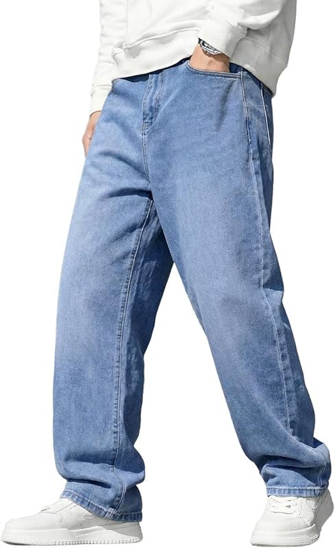 JMIERR Men's Baggy Wide Leg Skater Jeans
