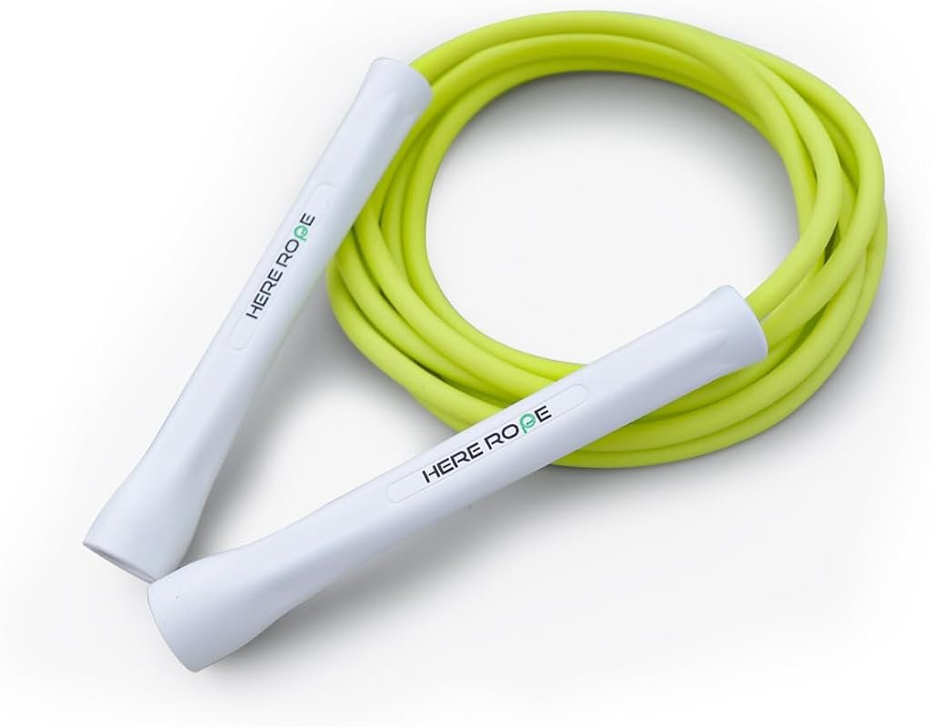Hererope 6mm PVC Adjustable Jump Rope for Fitness, Cardio, Boxing, and