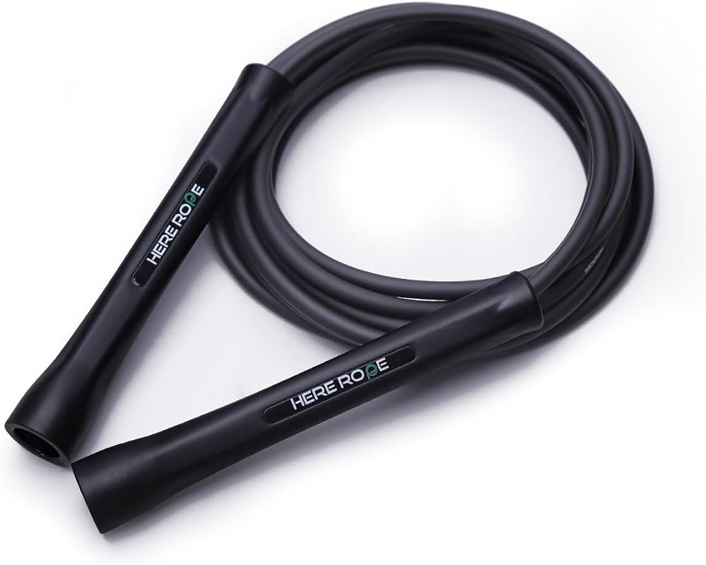 Hererope 6mm PVC Adjustable Jump Rope for Fitness, Cardio, Boxing, and